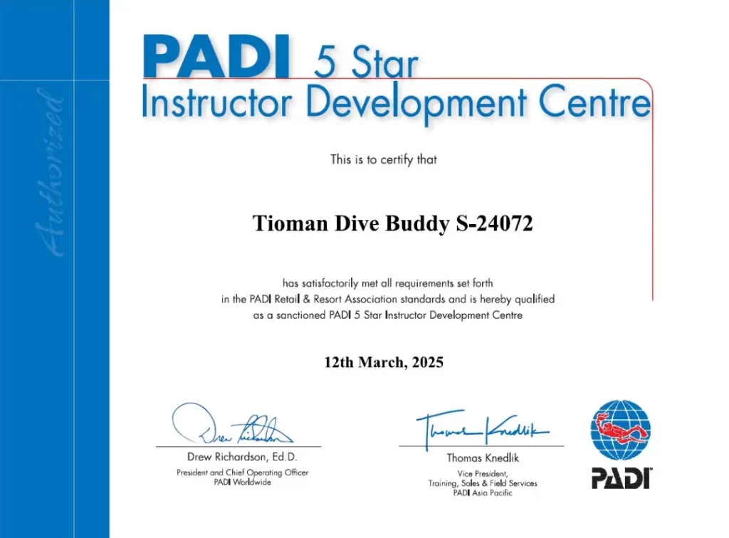 PADI 5 Star Instructor Development Centre